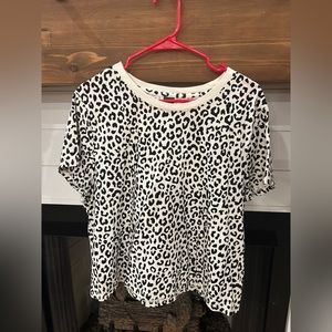 Wild Fable Leopard Print Cropped Tee